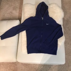 Blue nike zip up hoodie